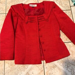 Tahiti Vibrant Red Women's Blazer and skirt set